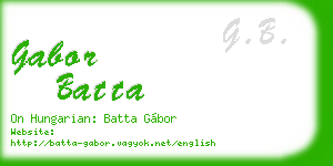 gabor batta business card