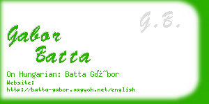 gabor batta business card